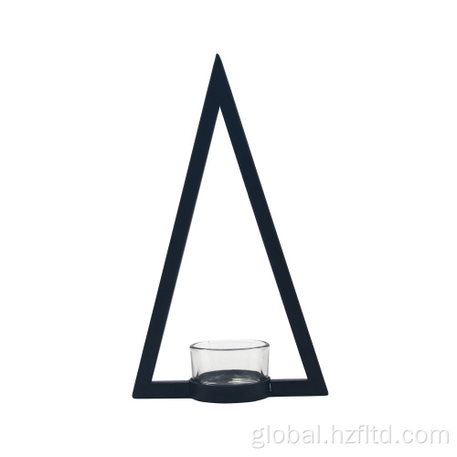 Glass Candle Holder Triangle Frame Glass Candle Holder Factory